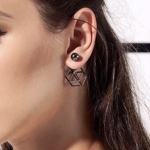 Geometric Hollow Double Side Stud Earrings(New)